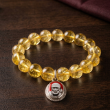 Citrine Bracelet with Silver Sai Baba Charm