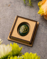 Green Jade Cabachon with Box