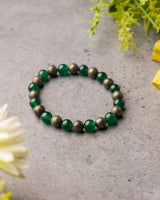 Green Jade and Pyrite Bracelet