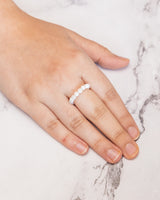 Mother of Pearl Crystal Ring
