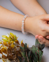 Rose Quartz And Selenite Bracelet
