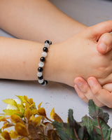 Black Tourmaline And Selenite Bracelet