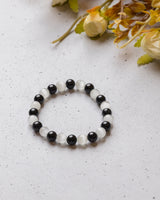 Black Tourmaline And Selenite Bracelet