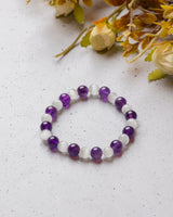 Amethyst And Selenite Bracelet