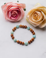 Amazonite and Sandalwood Bracelet