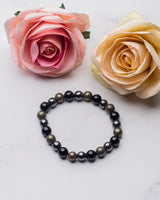 Black Obsidian, Pyrite, Hematite Men's Bracelet