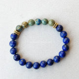 Chrysocolla and Lapis Lazuli Bracelet