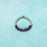 Moonstone ,Lepidolite ,Amethyst and Kunzite Bracelet