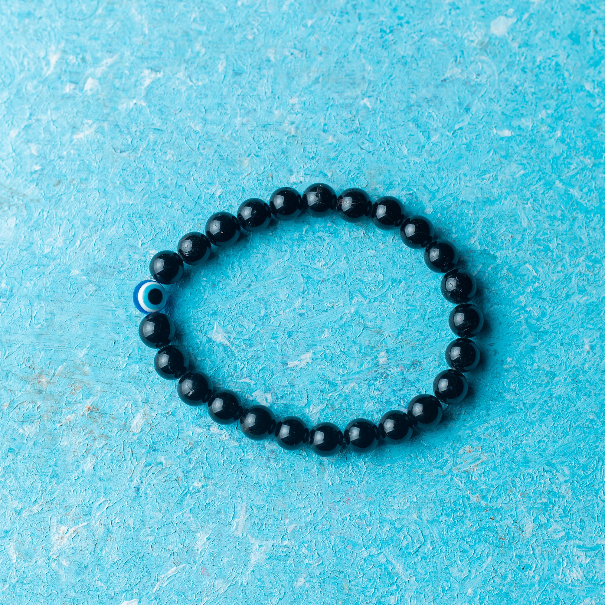 DENICRAAS Evil Eye Bracelet, Black Evil Eye with Black Beads for Good Luck  and Prosperity, Nazariya