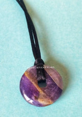 Amethyst Donut Pendant with Cord