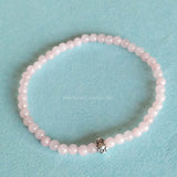 Rose Quartz Skinny Bracelet 4mm