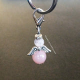 Rose Quartz Guardian Angel Charm