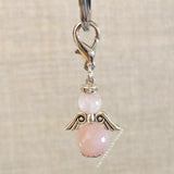 Rose Quartz Guardian Angel Charm