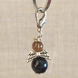 Smoky Quartz Guardian Angel Charm