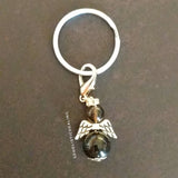 Smoky Quartz Guardian Angel Charm
