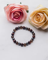Red Tiger's eye, Hematite and Smoky Quartz Men's Bracelet
