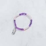 Amethyst and Rose Quartz Kids Bracelet