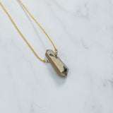 Pyrite Double Pointed Pendant With String