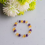 Amethyst, Clear Quartz And Citrine Bracelet