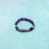 Kunzite , Amethyst and Moonstone Bracelet