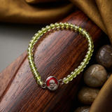 Peridot Skinny Bracelet with Sai Charm