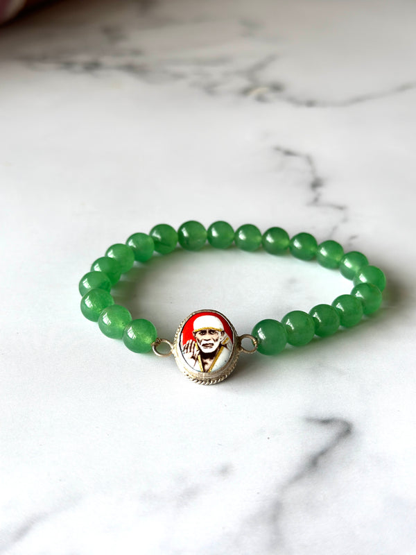 Green Aventurine Sai Baba Charm
