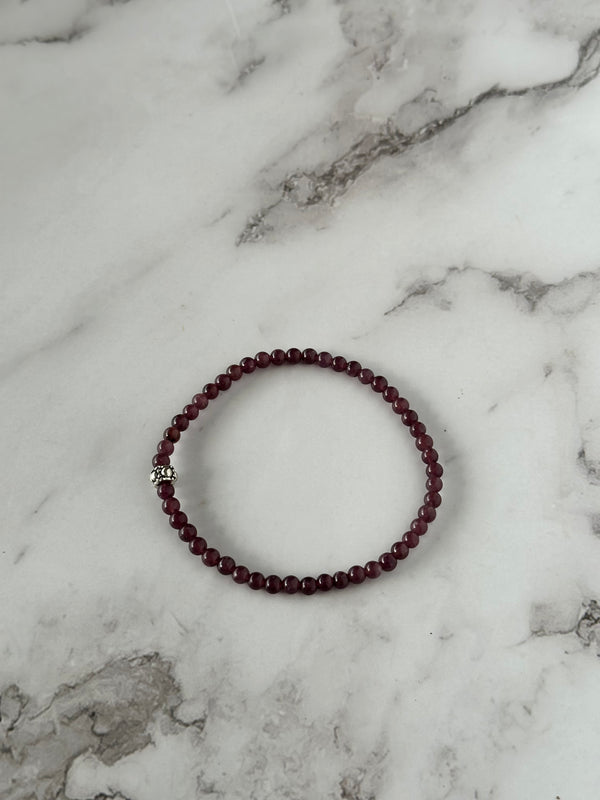 Pink Tourmaline Skinny Bracelet