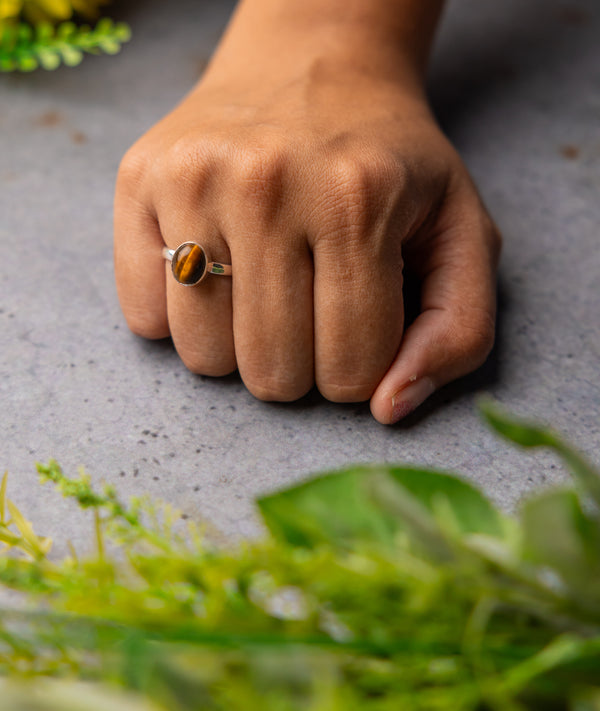 Tiger's Eye Silver Ring