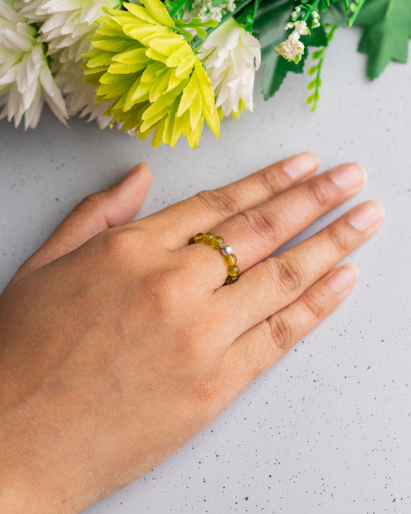 Peridot Crystal Ring