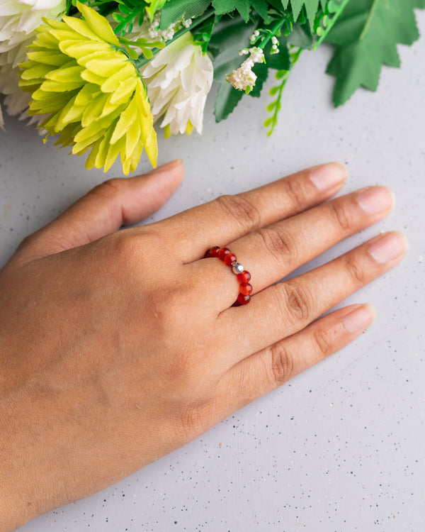 Carnelian Crystal Ring