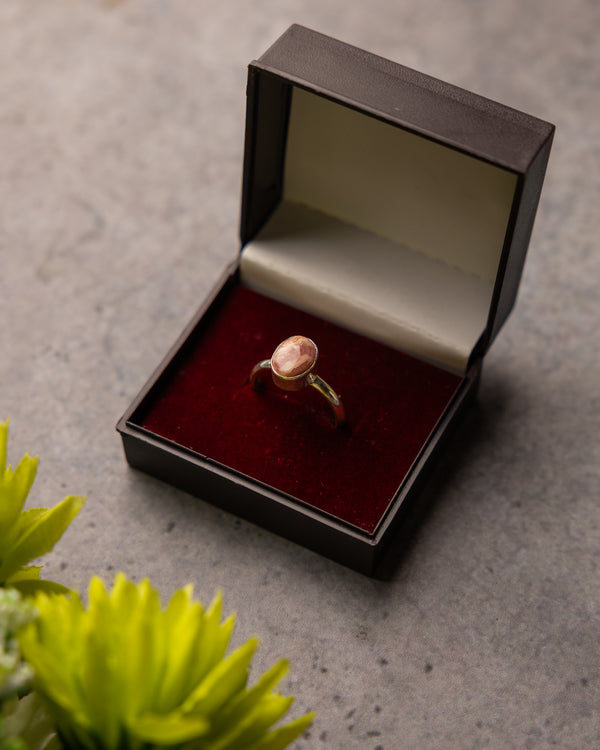 Rhodochrosite Silver Ring