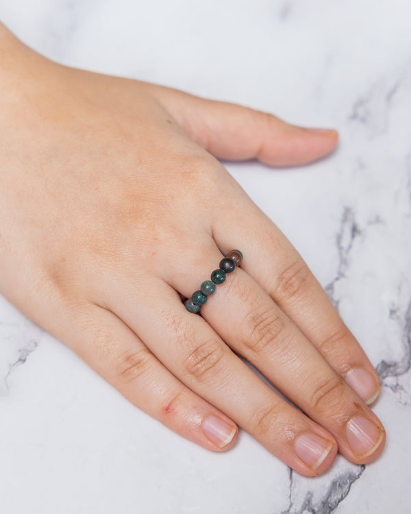 Bloodstone Crystal Ring