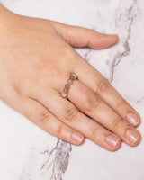 Peach Moonstone Crystal Ring