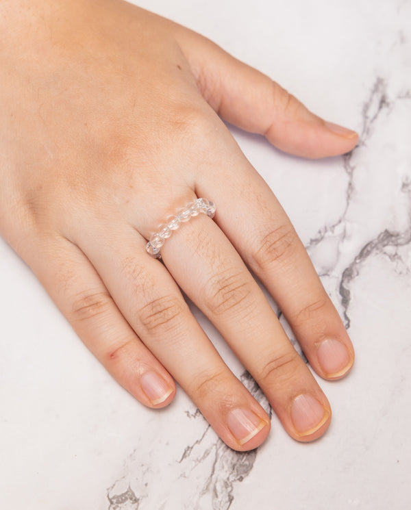 Clear Quartz Crystal Ring