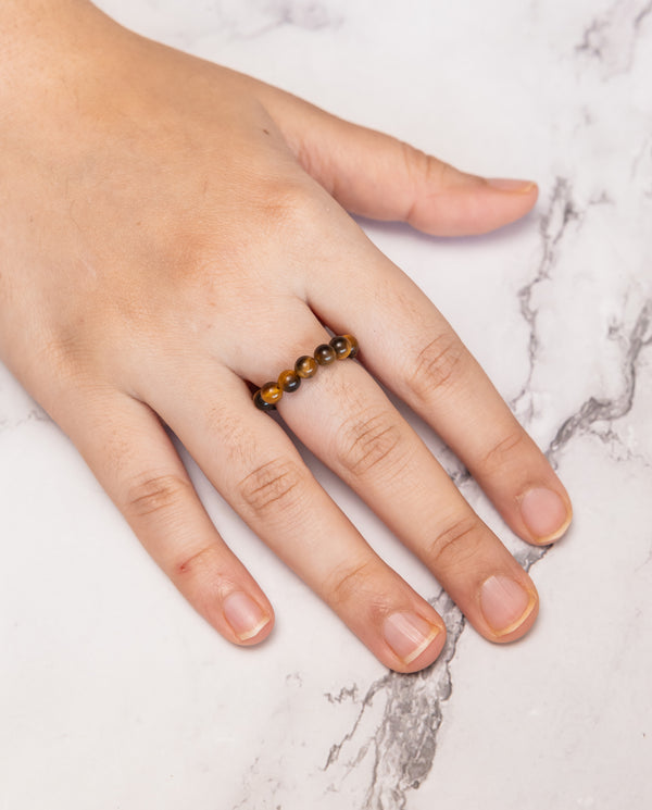 Tigers Eye Crystal Ring