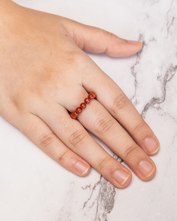 Red Jasper Crystal Ring