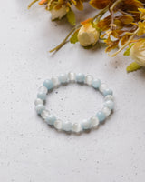 Aquamarine And Selenite Bracelet