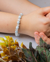 Aquamarine And Selenite Bracelet