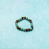 Amazonite And Tigers Eye Bracelet