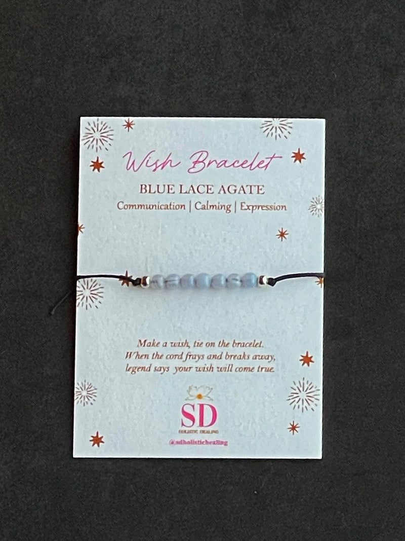 Blue Lace Agate Wish Bracelet