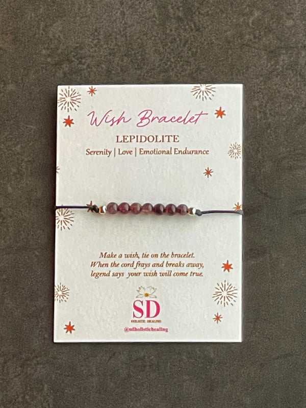 Lepidolite Wish Bracelet