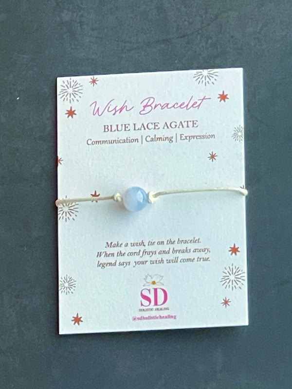 Blue Lace Agate Wish Bracelet