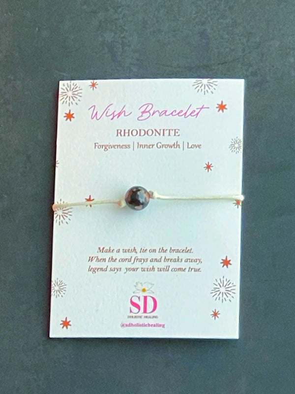 Rhodonite Wish Bracelet