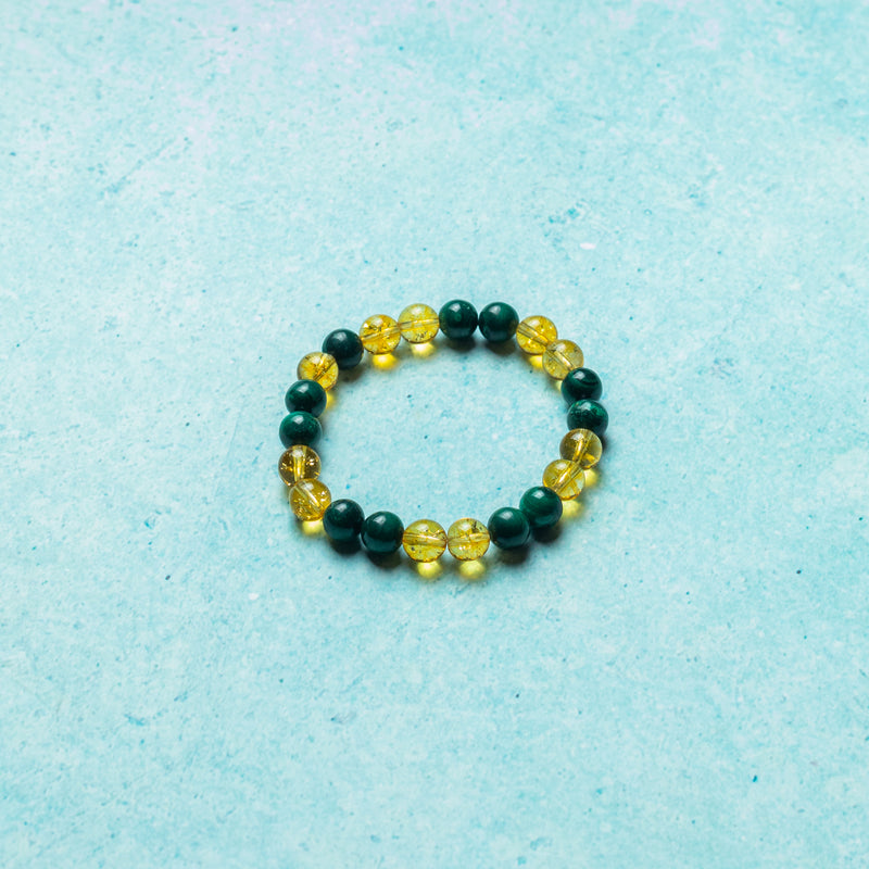 Malachite And Citrine Bracelet