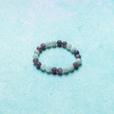 Aquamarine And Lepidolite Bracelet