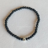 Black Tourmaline Skinny Bracelet 4mm