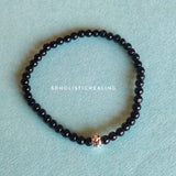 Black Tourmaline Skinny Bracelet 4mm