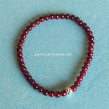 Garnet Skinny Bracelet 4mm