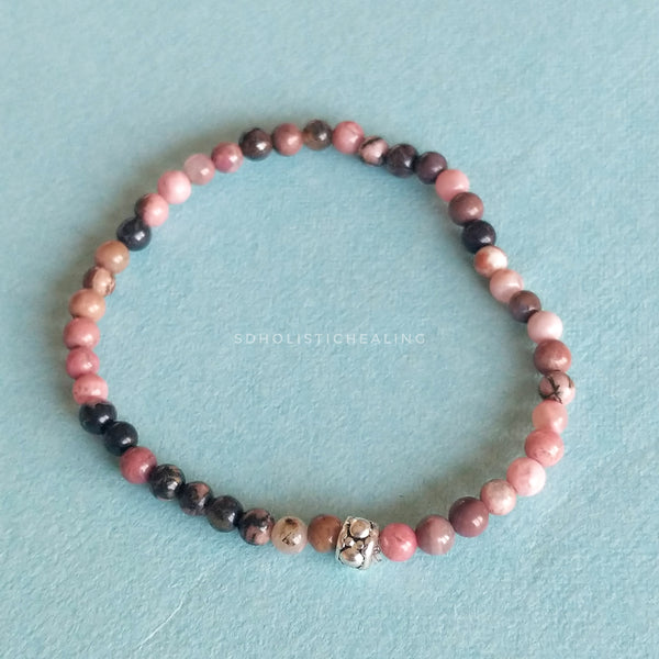 Rhodonite Skinny Bracelet 4mm