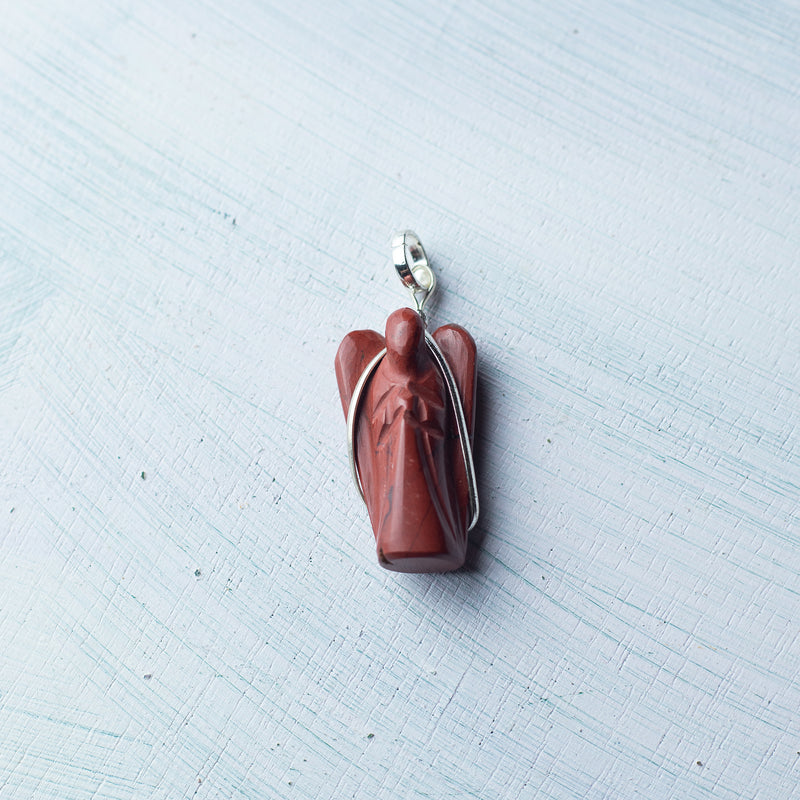 Red Jasper Angel Pendant